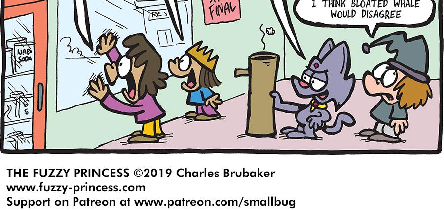 The Fuzzy Princess - Episode 445, Page 1: 2019-07-22-All Yellow